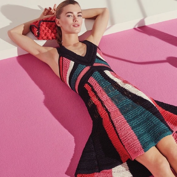 Missoni Dresses & Skirts - M Missoni striped knit crochet dress S